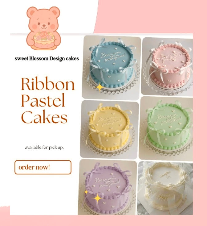 Ribbon pastel Cake ( pick up)